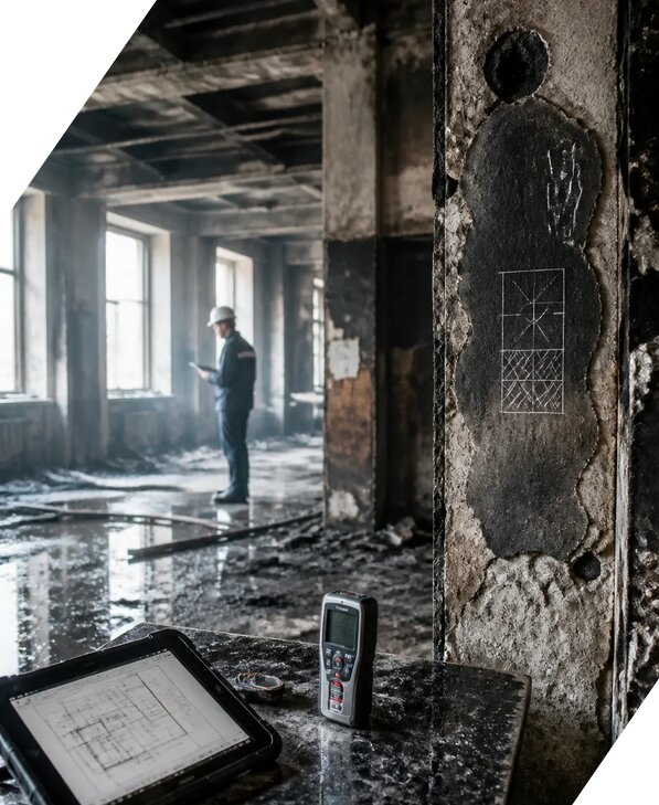 Обследование зданий после пожара в Южноуральске от 16404 р. | ЭкспертизаРоссия