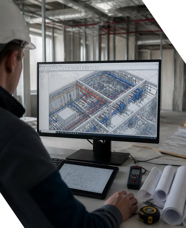 Создание BIM модели инженерных сетей для объектов в Южноуральске